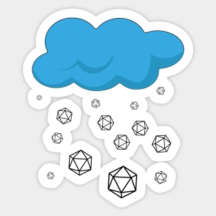 Dice Rain Cloud Tabletop RPG - Role Playing Game Sticker